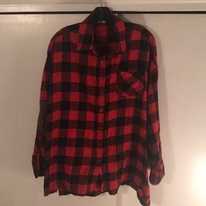 Oversized Buffalo Plaid Button Down